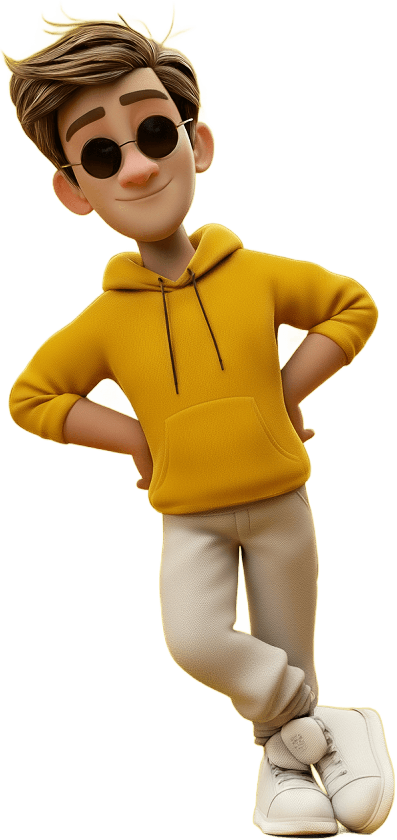 Bob character illustration for FAQ section